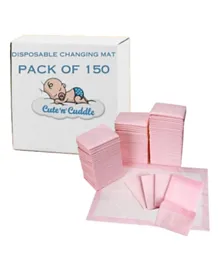 Cute 'n' Cuddle Disposable Changing Mats Pink - Pack of 150