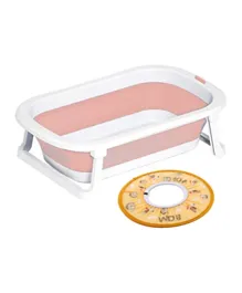 Star Babies Foldable Bathtub With Free Round Shower Cap - Pink
