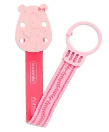 Suavinex Soother Clip With Ribbon - Dark Pink