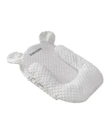 Sunveno Portable Baby Anti spill Milk U Shape Pillow With Slope Pad And Hip Pillow - White