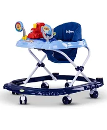 بايبي - مشاية بيبي وودي للأطفال بثلاثة مستويات لتعديل الارتفاع - أزرق غامق