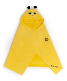 Milk&Moo Buzzy Bee Velvet Hooded Baby Towel - Yellow