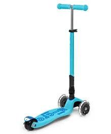 Micro Maxi Deluxe Foldable Scooter with LED Wheels - Bright Blue