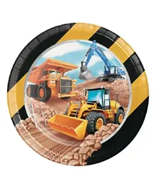 Creative Converting Big Dig Construction Luncheon Plate - 8 Pieces