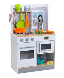 Kidkraft Let's Cook Wooden Play Kitchen with 21 Accessories