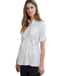 Mums & Bumps - Isabella Oliver Three Fourth Maternity Shirt - White