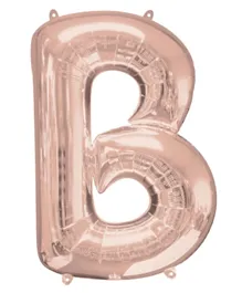 Anagram Letter B Rose Gold Foil Balloon - 40 Inches