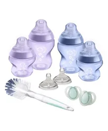 Tommee Tippee Closer to Nature Newborn Baby Bottle Starter Kit Purple - Mixed Sizes