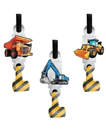 Creative Converting Big Dig Construction Blowouts With Medallion - Pack of 8