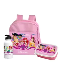 Essmak Disney Princess 2 Personalized Backpack Set Pink - 11 Inches