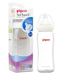 Pigeon Softouch Wide Neck Glass Bottle - 240mL