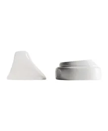 Hegen PCTO Collar & Transparent Cover for Feeding Bottle - White
