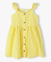 Minoti Broiderie Anglais Dress - Yellow