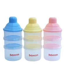 Bebecom Three Layered Milk Powder Case Pack of 1 - Assorted Colours