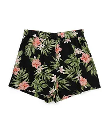 Little Pieces Floral Shorts - Black