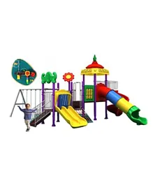 Myts Mega Primary Playground with Swings and Slides - Multi Color