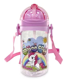Eazy Kids Unicorn Water Bottle Friends 350ml - Pink