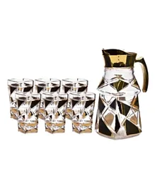 FINECCG 6 Pieces Glass and Jug Set