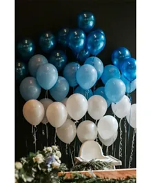 Highland Blue and White Balloon for Boys Birthday Anniversary Baby Shower Party Decorations - Pack of 50