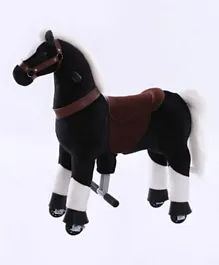 TobysToy Gidygo Ride-on Cycle Kids Operated Pony Riding Horse - Black