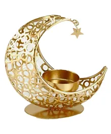 Brain Giggles Half Moon Shape Islamic Themed Metal Decoration - Gold