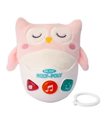 Sound And Light Soothe The Owl Roly-poly Toy, Encouraging Active, Refreshing Convenient and Enjoyable Playtime, 6 Months+, 14.5 x 13 x 19 cm - Pink
