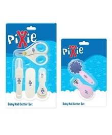 Pixie  Baby Nail Cutter Set + Baby Nail Cutter & File - Pink