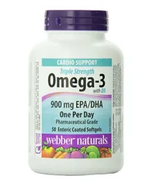 Webber Naturals Triple Strength Omega-3 900 mg Softgels - 50 Pieces