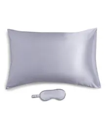 PAN Home Luxury Silk Pillow Case Travel Set - Silver