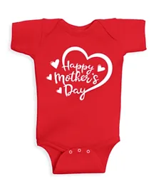 Twinkle Hands Happy Mothers Day Bodysuit - Red