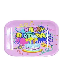 Italo Happy Birthday Disposable Square Plate Set - Pack of 6