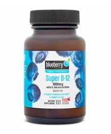 Blueberry Naturals Super B12 1000 mcg - 100 Lozenges