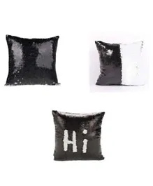 Factory Price Reversible Sequined Cushion Cover - Black & White