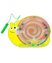 Viga Wooden Magnetic Bead Trace Snail - Yellow