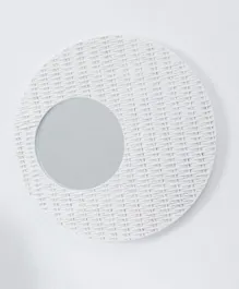 PAN Home Woven-Look Wall Mirror - White