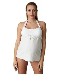Mums & Bumps Pez D'or Ibiza 3 Piece Tankini & Bikini Set Maternity Swimsuit - White
