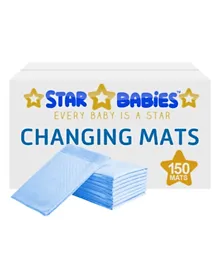 Star Babies Disposable Changing Mats Blue - Pack of 150