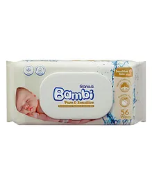 Sanita Bambi Baby Wet Wipes Pure and Sensitive Wipes - 64 Pieces