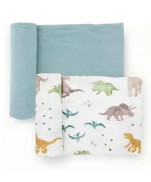 Little Unicorn Stretch Knit Swaddle Pack of 2 - Dino Pals