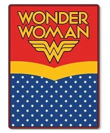 DC Comic -Kids Girls Flannel Blanket - Wonder Women - 1 Kg (240 GSM) - Premium Blanket