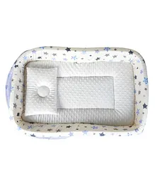 Little Angel Baby Bed with Comfy Paddings Star - Multicolor