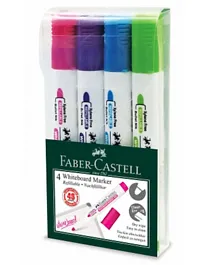 Faber Castell Pastel Colour White Board Marker Multicolor - 4 Pieces