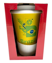 فيفا كوب الدولة 2022 مع غطاء وحافظة سيليكون البرازيل - 450 مل