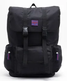 Aeropostale Flap Closure Backpack Black - 7 Inch