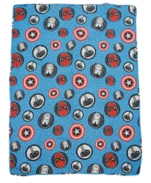 Marvel Avengers Print Quilted Bedspread -  Blue