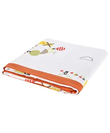 My Milestones Muslin Blanket 2 Layered Dutch Country Print - Yellow