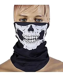 Brain Giggles Skeleton Mask for Halloween Party - Black & White