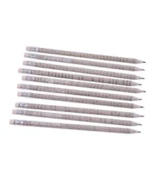 Onyx And Green Eco Friendly Newspaper Pencil with Eraser (1202) - Pack of 10