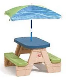 Step 2 Sit & Play Picnic Table With Umbrella - Multicolour