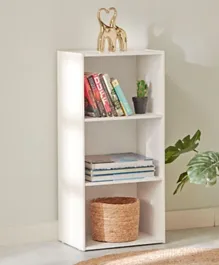 HomeBox Vanilla Junior 3-Tier Bookcase for Kids, Engineered Wood, L41xB29xH89cm, Durable & Light Storage Shelf
